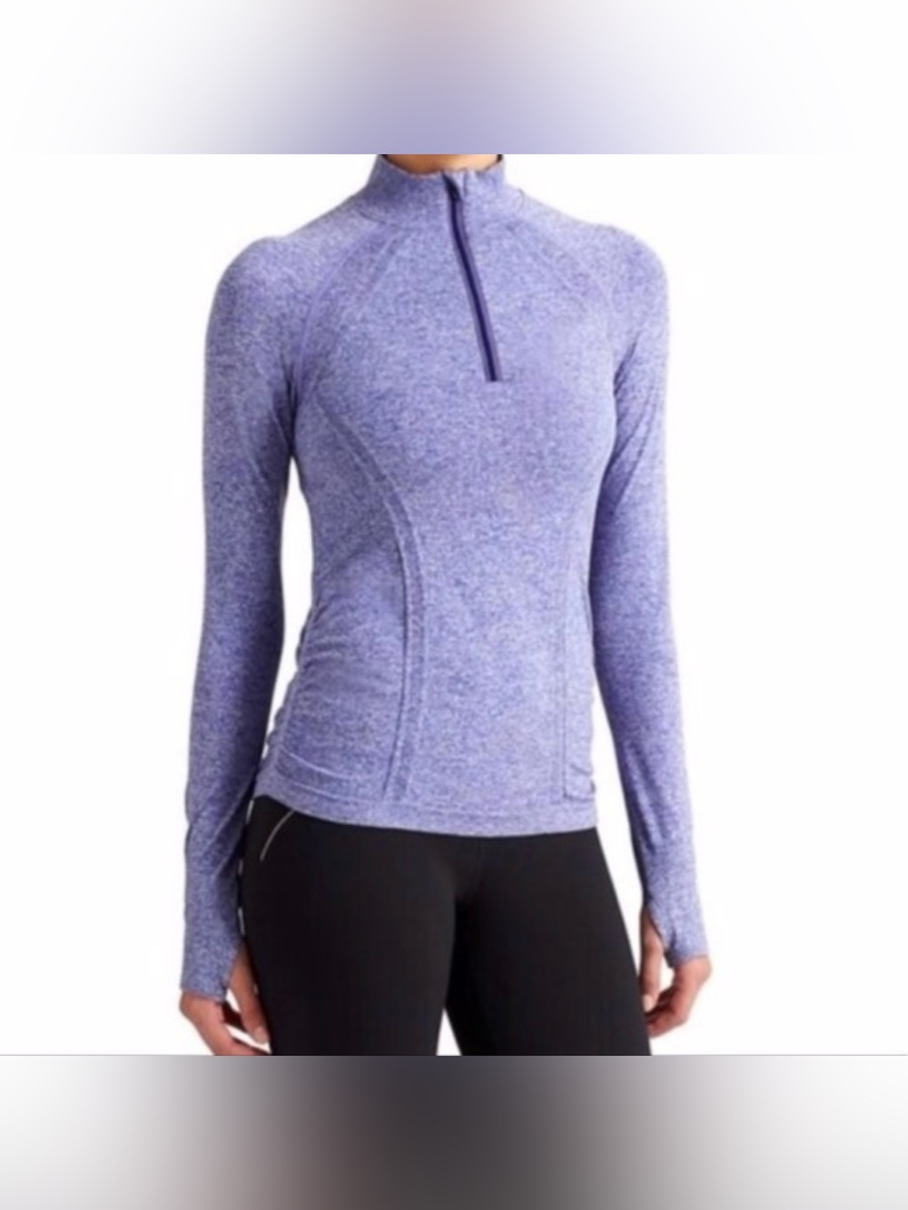Athleta Women’s blue Long-Sleeve Half-Zip Active Top size S